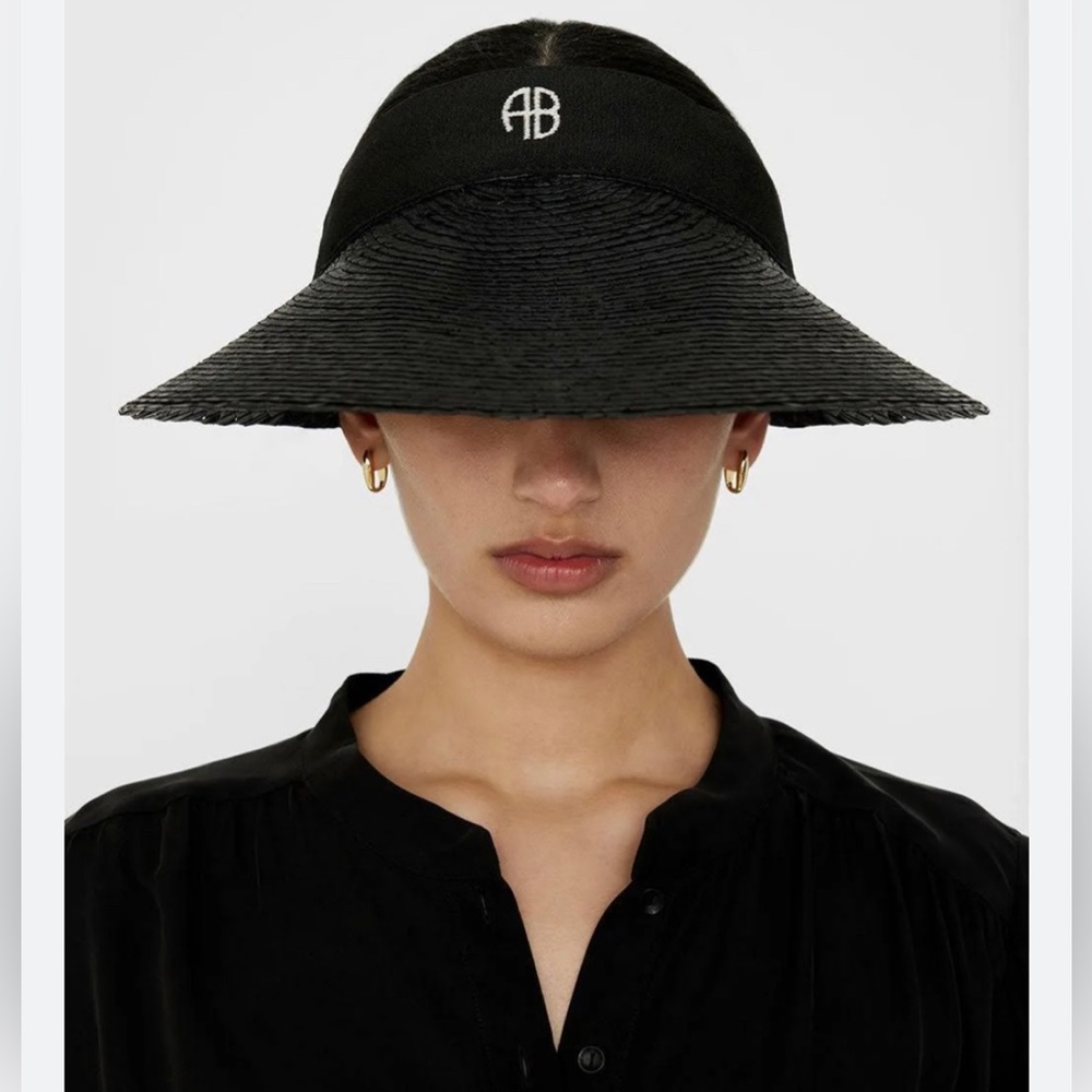 Anine Bing Black Venus Visor